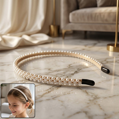 Premium Styling Pearl Embellished Stylish Hairband (1 Pc)