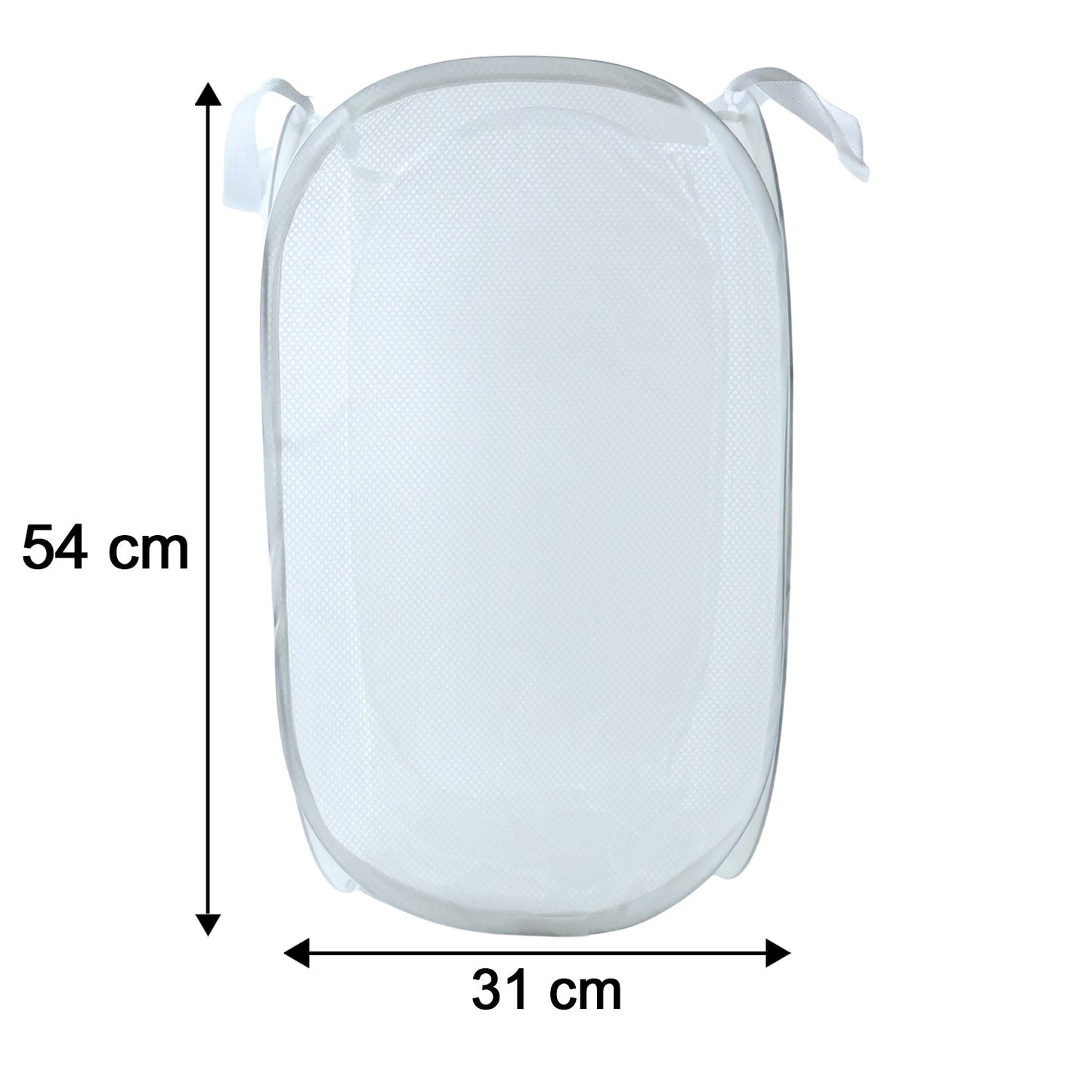Foldable Laundry Basket Fabric Mesh Clothes Hamper Bag (1 Pc,33x33x54cm)