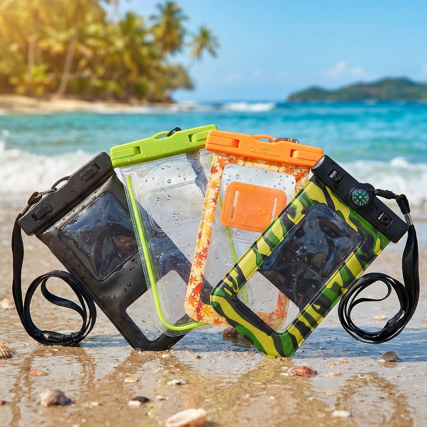 Mix color waterproof phone cases lineup