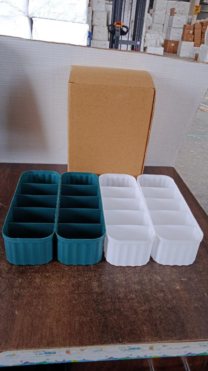 5 Compartments Socks / Handkerchief / Underwear Storage Boxes, Socks tray (pack of 4)