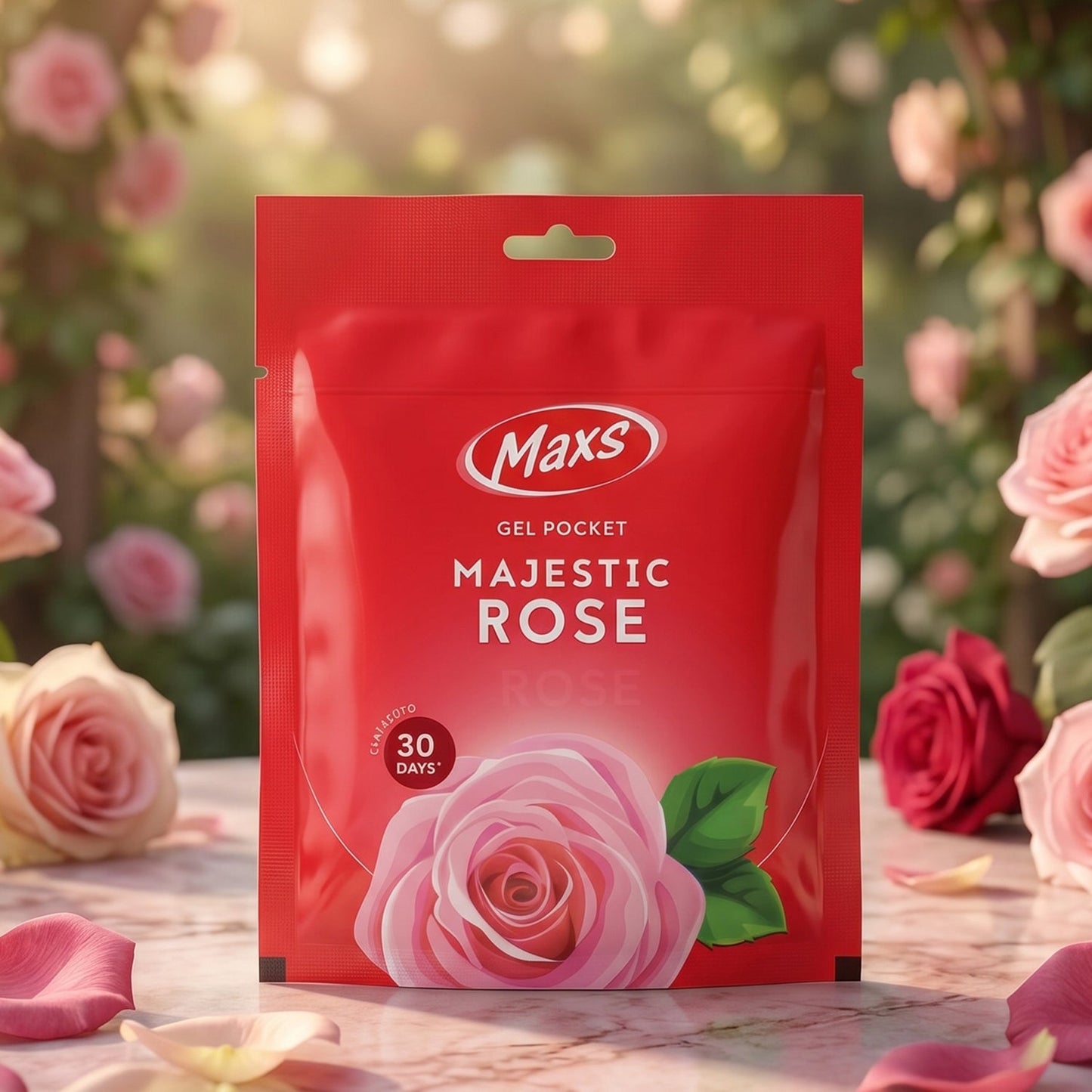 Maxs Majestic Rose Gel Air Freshener Pocket Long Lasting 10 Gm