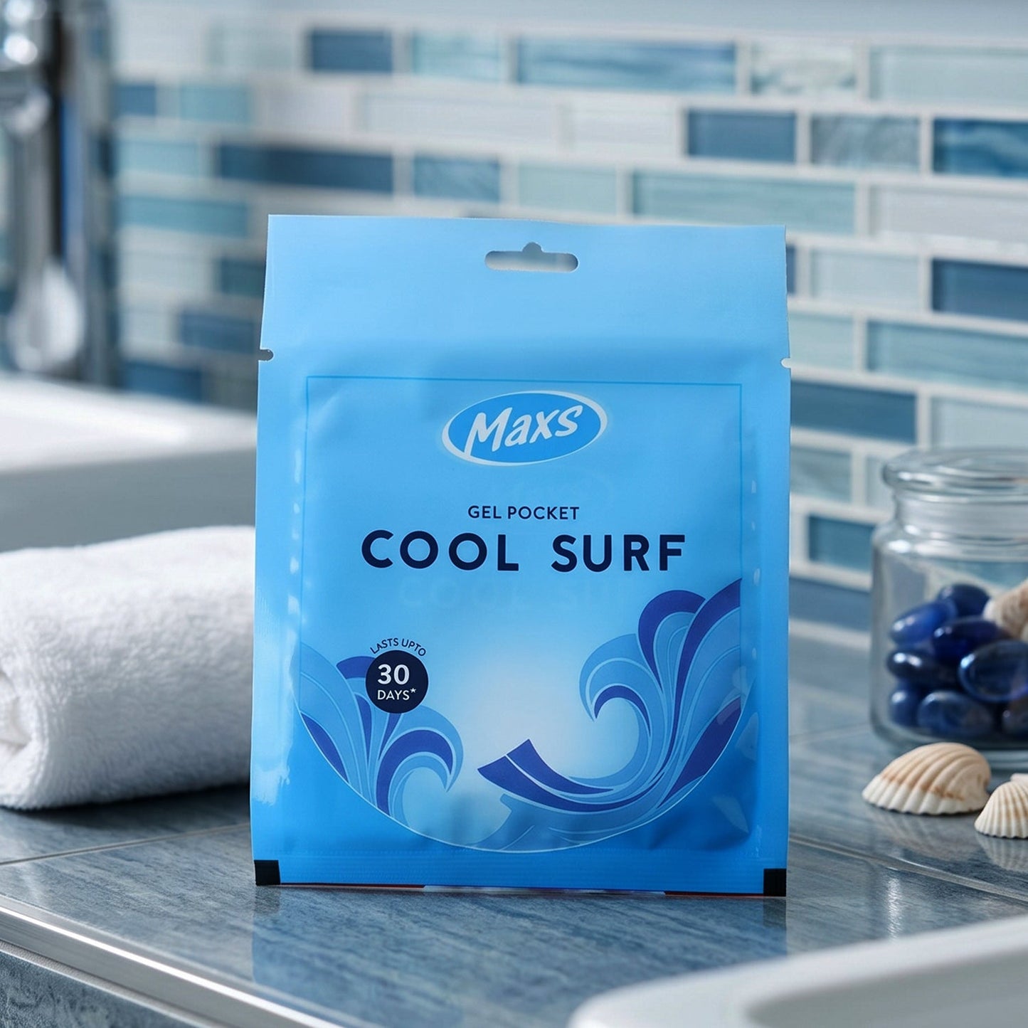 Maxs Cool Surf Gel Air Freshener Pocket Long Lasting 10 Gm