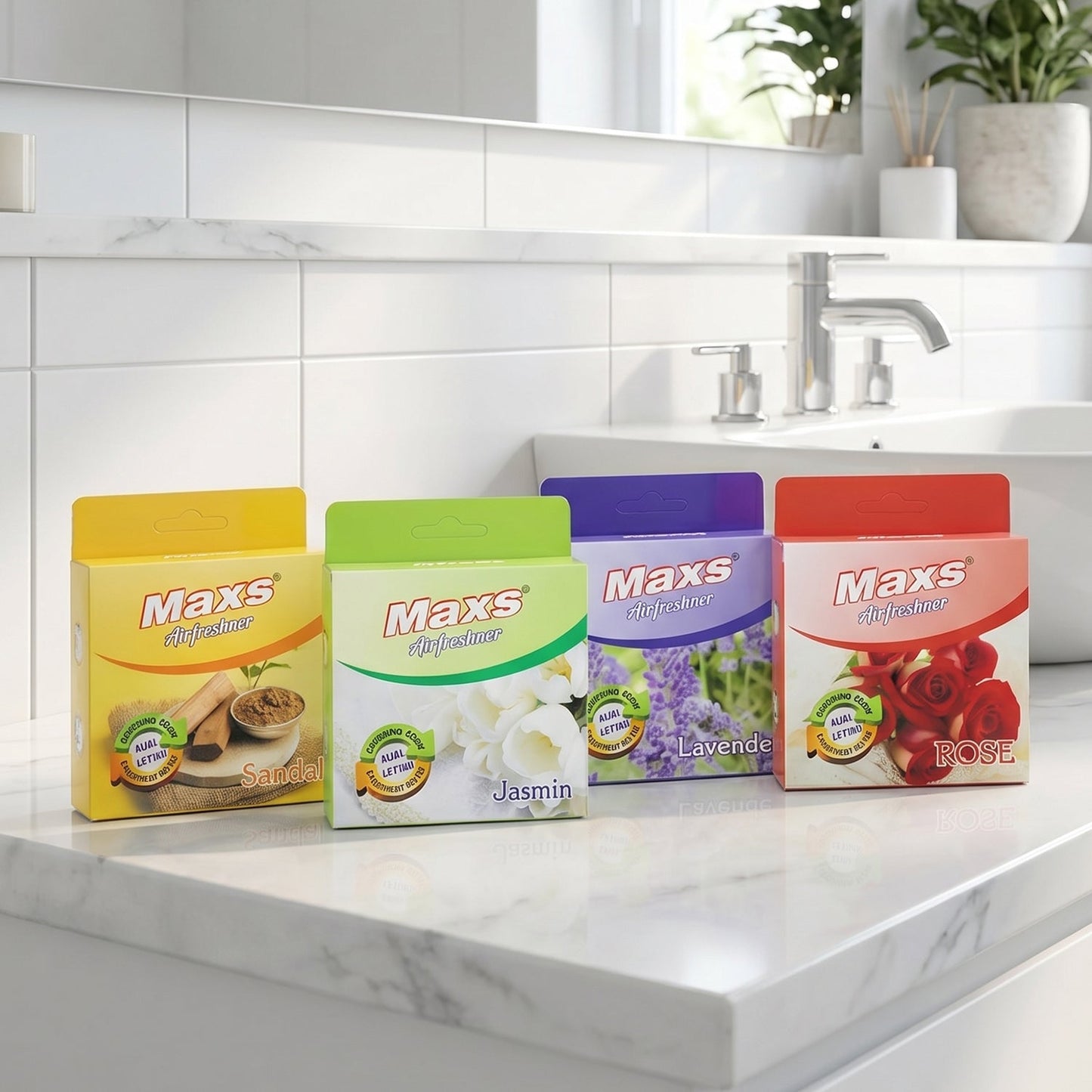 Maxs Air Freshener Fragrance Blocks Pack 4 (50 Gm Each)