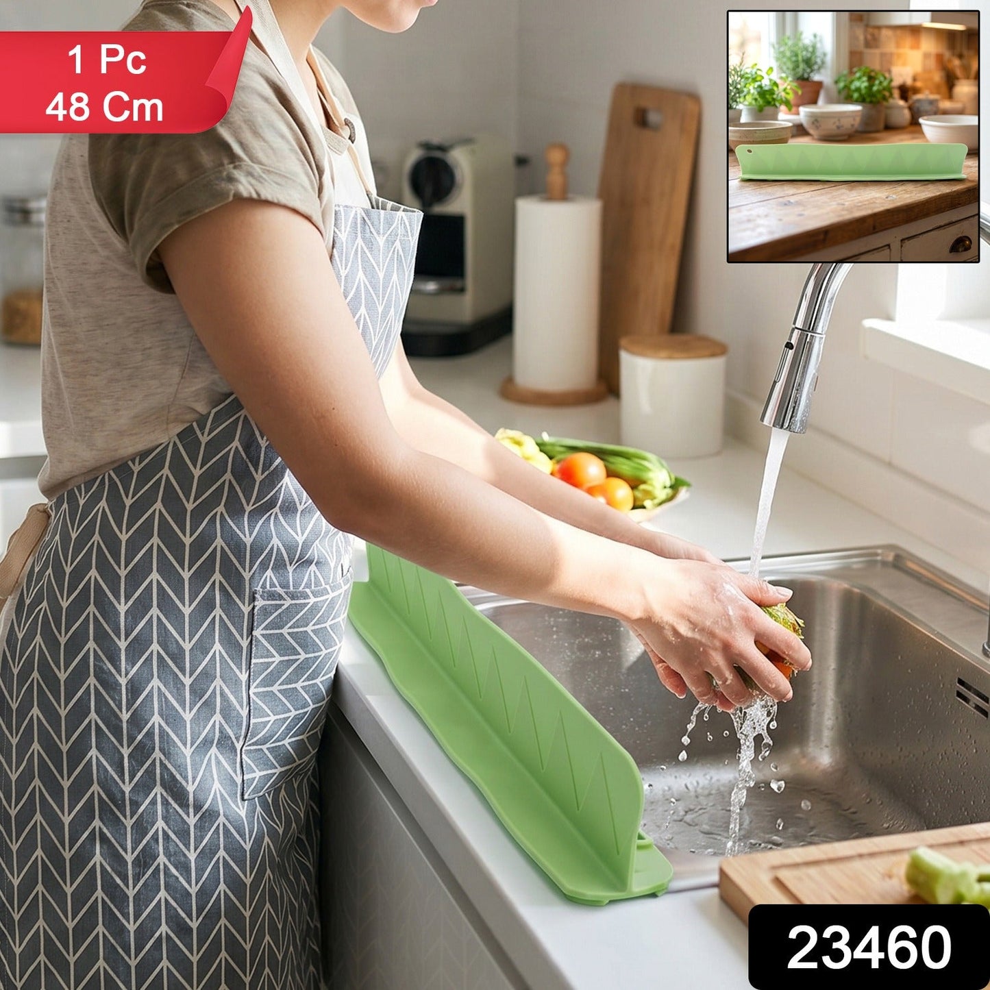 Flexible Silicone Kitchen Sink Splash Guard (48 Cm / 1 Pc)