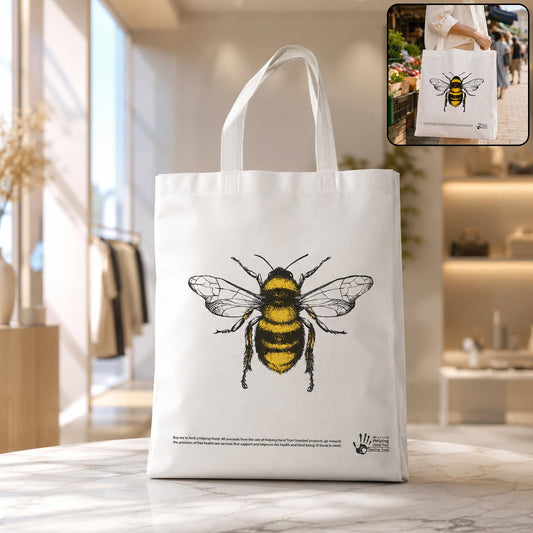 Multipurpose Carry Hand Bag with Bee Print