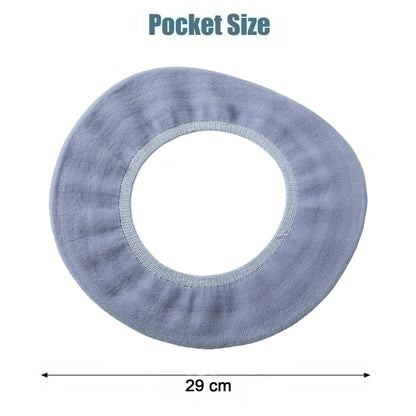 Soft Fabric Elastic Toilet Seat Cover (1 Pc, 29x29 Cm)
