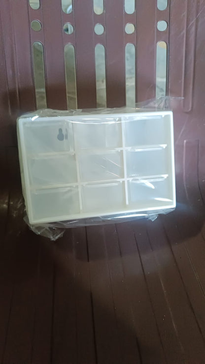 Plastic drawer organizer 9 compartments for craft items India
