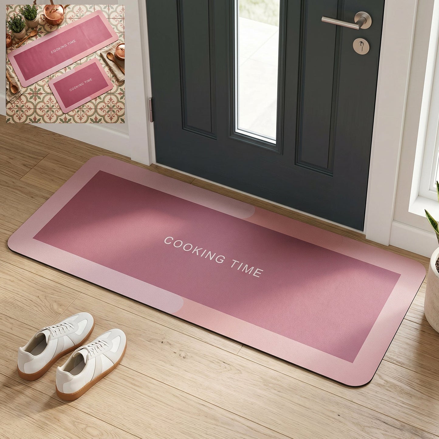 premium anti slip kitchen floor mat set 2 pc
