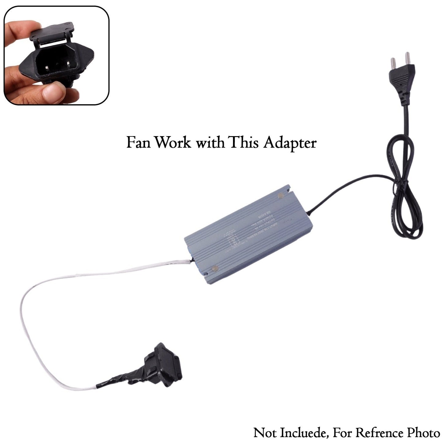  12V DC Hybrid Pedestal Table Fan (Adapter Not Include) - key feature close-up