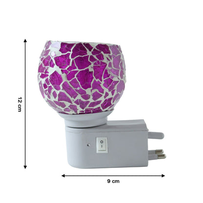 Premium Kapoor Dani Plug-In Mosaic Glass Aroma Diffuser & Night Lamp (1 Pc)