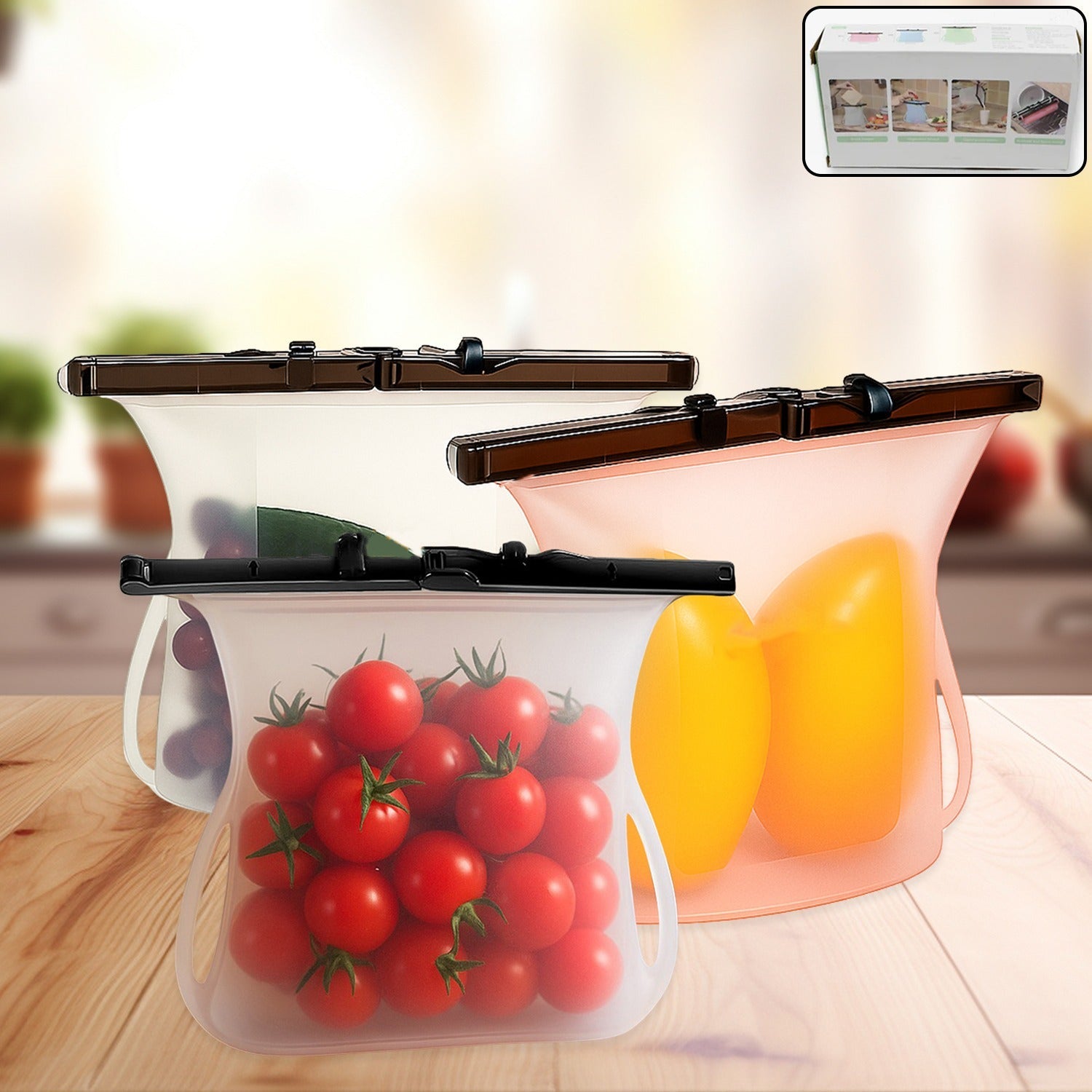 reusable silicone freezer bags