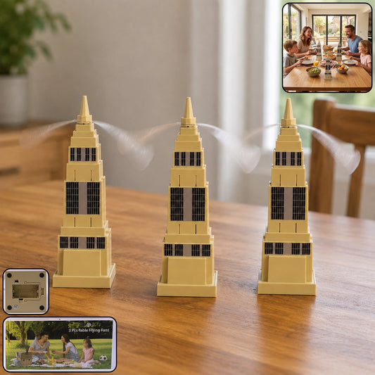 Fly Repeller Tabletop Food Protection Fan Tower Design 3 Pc Main
