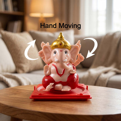 Small Hand-Moving Ganesha Idol with Rotating Hands (1 Pc)
