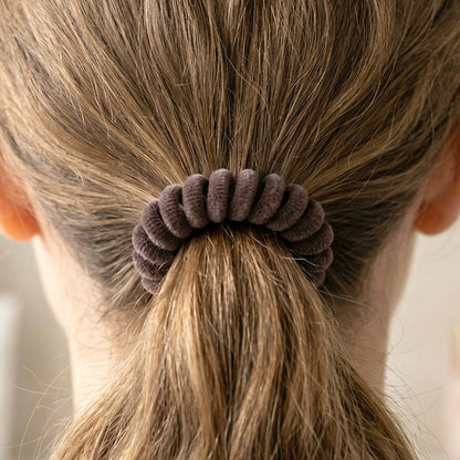 Soft Stretchable Telephone Wire Style Hair Bands Set (1 Pc)