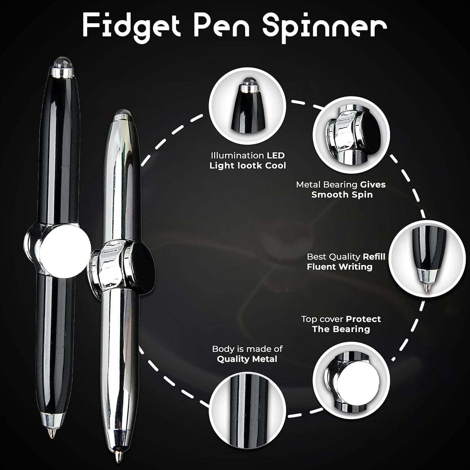  stress relief spinner pen tool