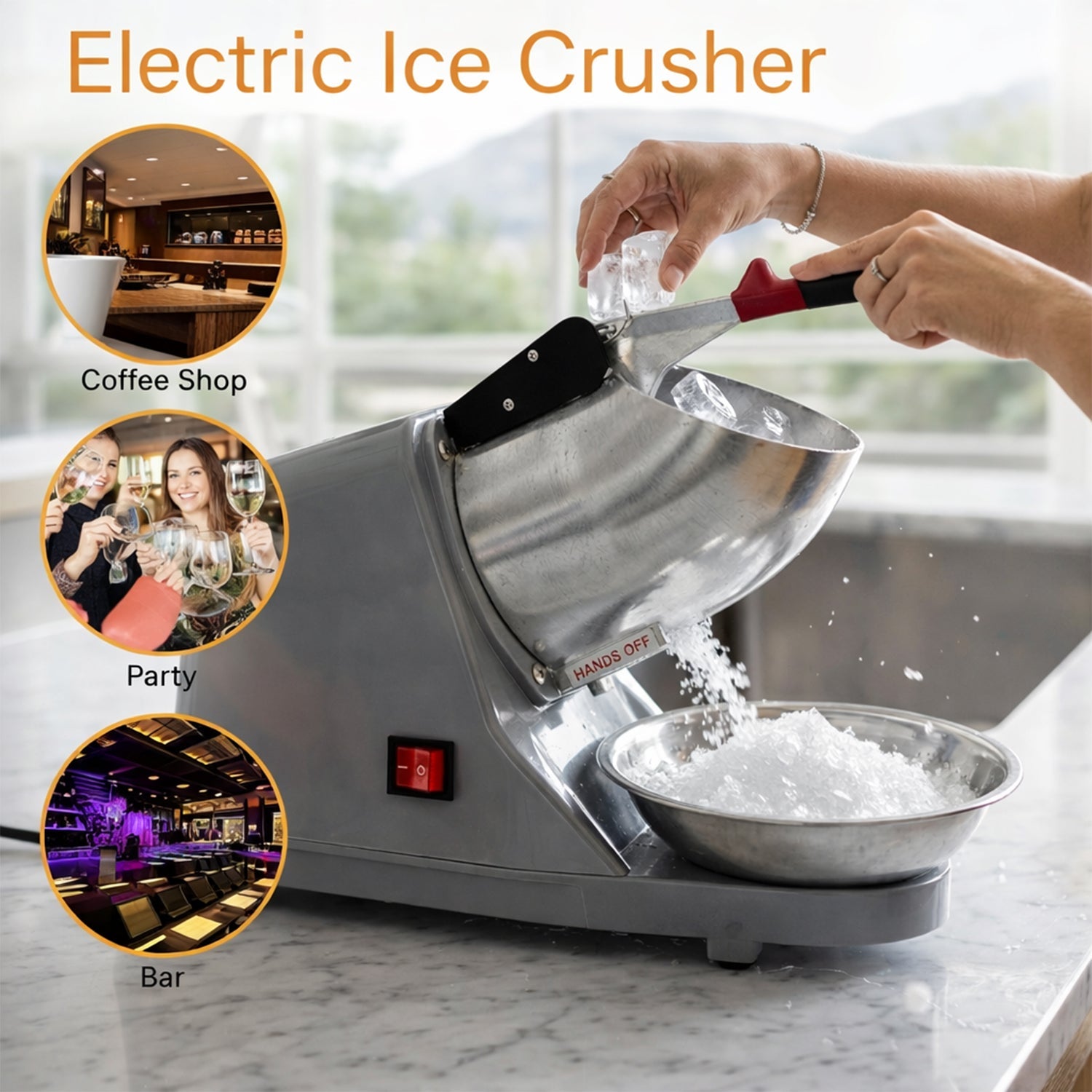 snow cone ice crusher machine