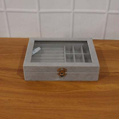 Velvet jewellery organizer back view India