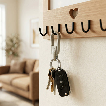 Heavy Duty Metal Key Holder Carabiner Clip Keychain (1 Pc)
