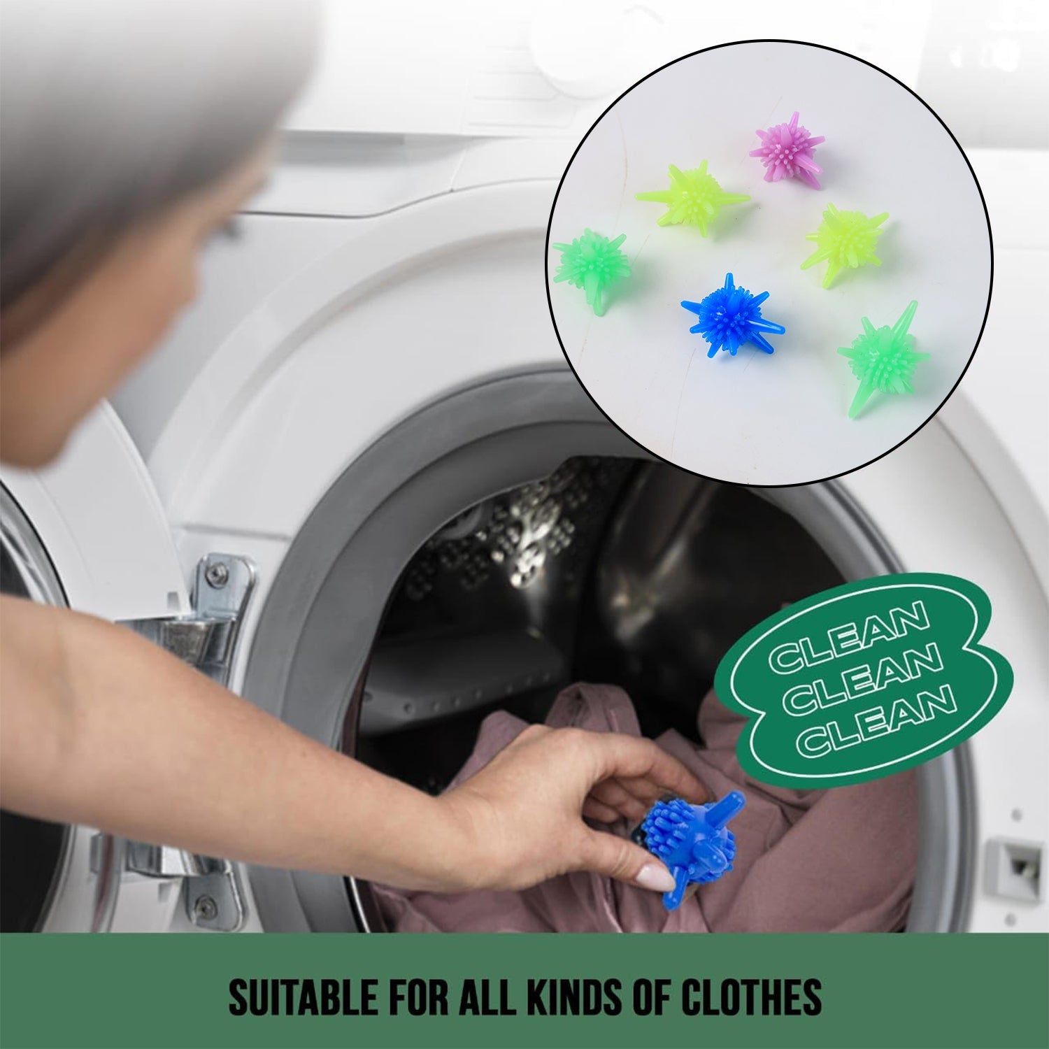 Soft Spiky Dryer Balls for Gentle Fabric Care