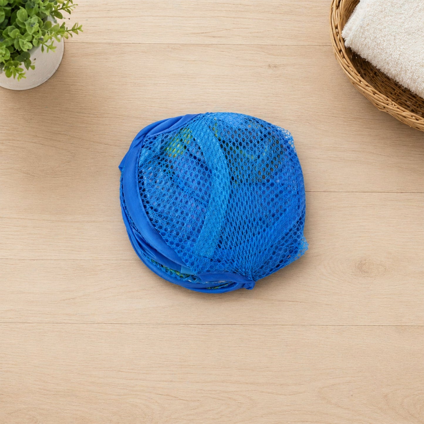 lightweight laundry hamper blue fabric