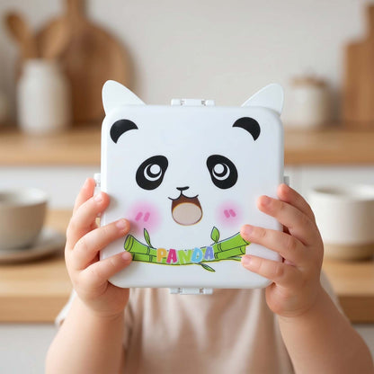 cartoon panda kids tiffin box