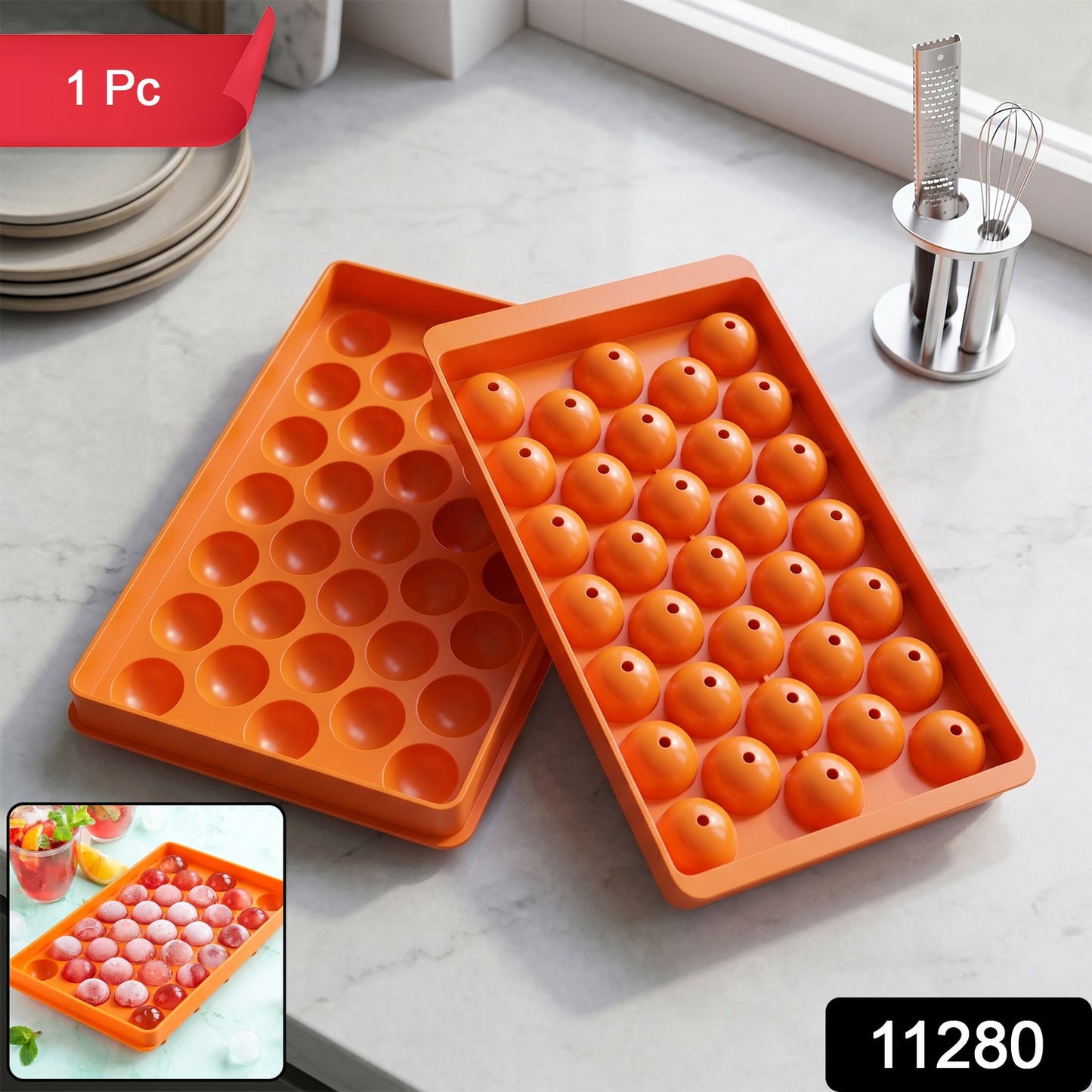 plastic orange candy mold