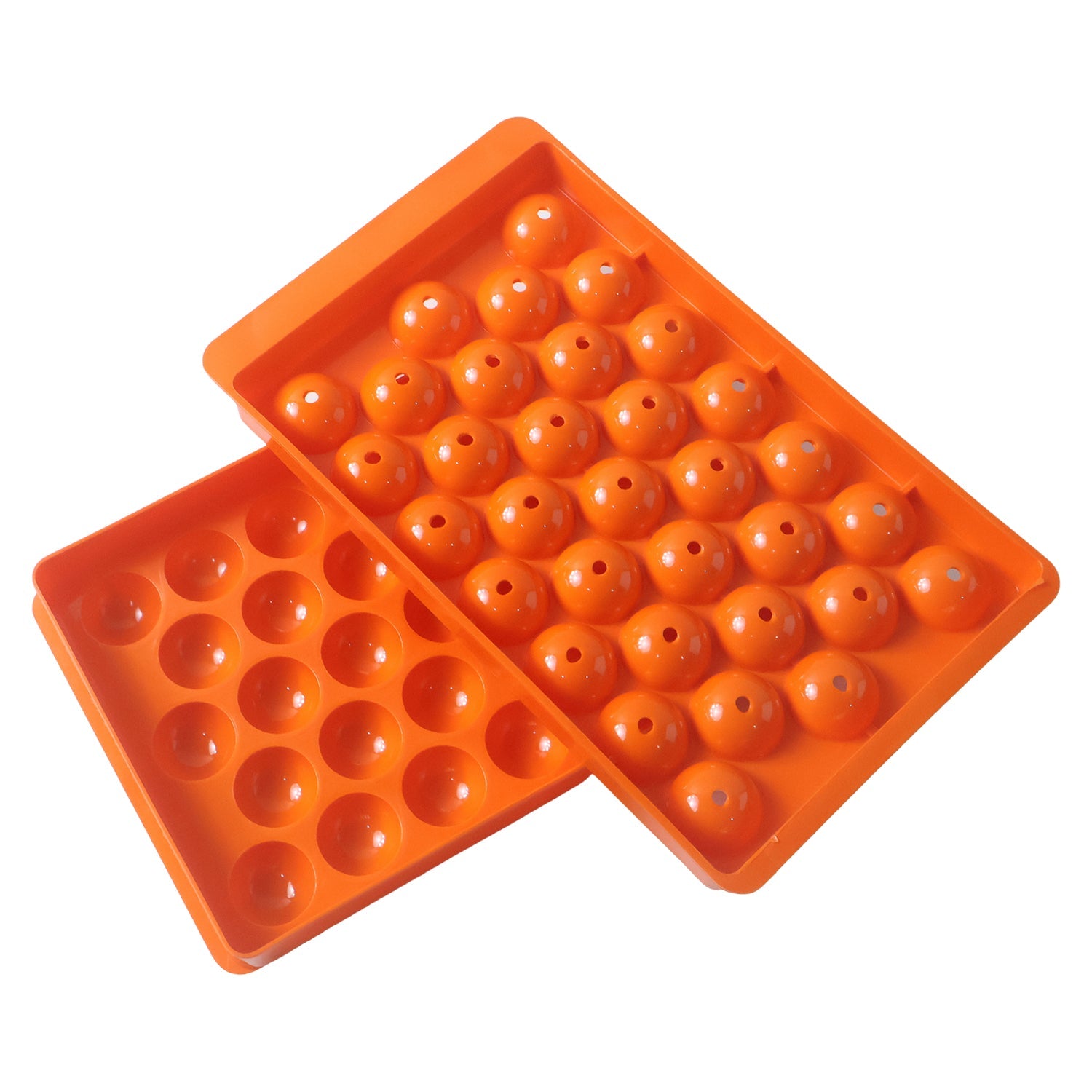 orange plastic lollipop tray