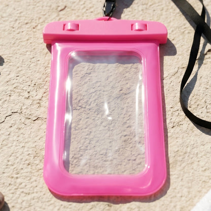 Pink waterproof pouch closeup detail