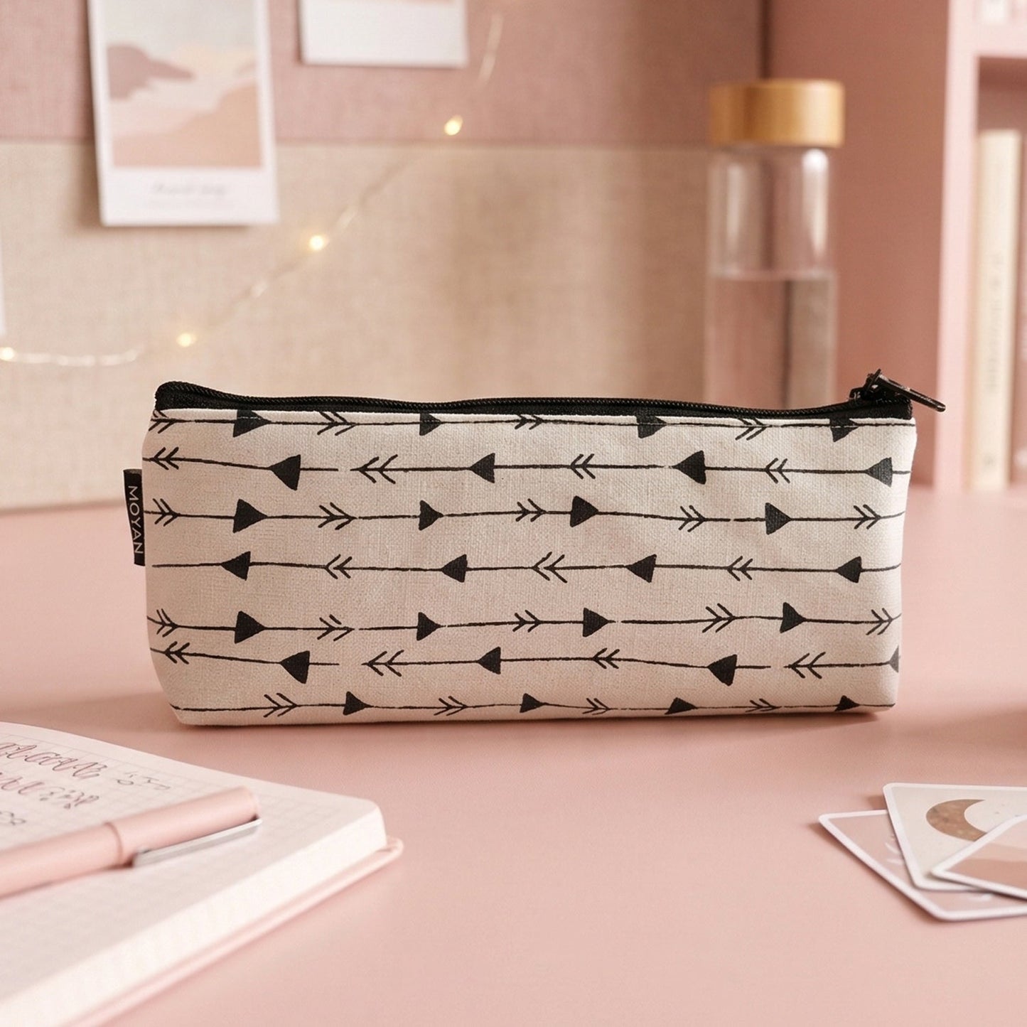 Stylish Canvas Pencil Pouch (1 Pc)