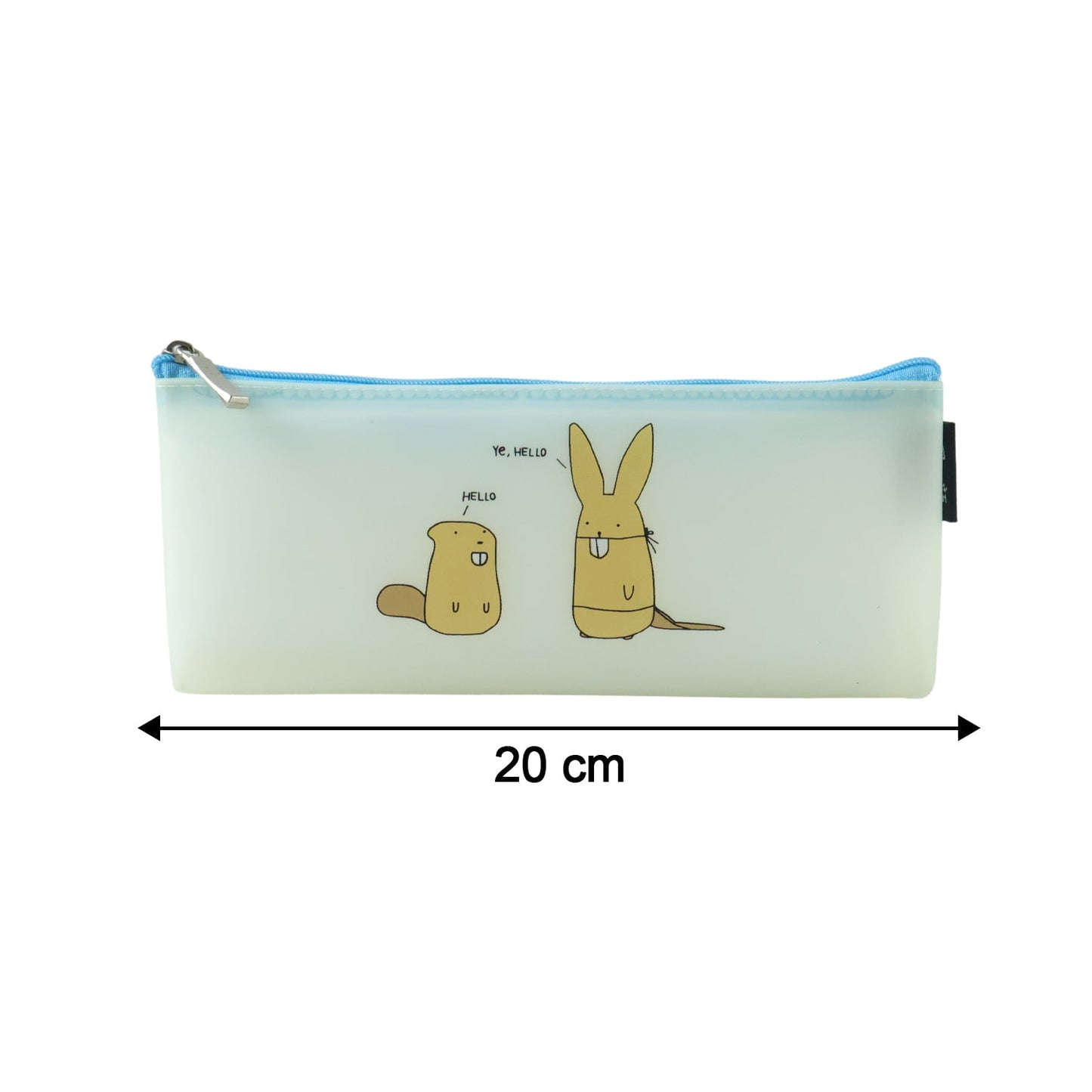 Cute Cartoon Transparent Pencil Pouch (1 Pc)