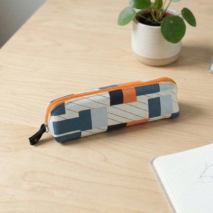 Designer Fabric Zipper Pencil Pouch (1 Pc)
