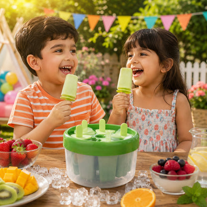 Kids Enjoying Homemade Popsicles