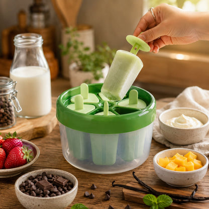 Popsicle Maker Pulling Out Frozen Popsicle