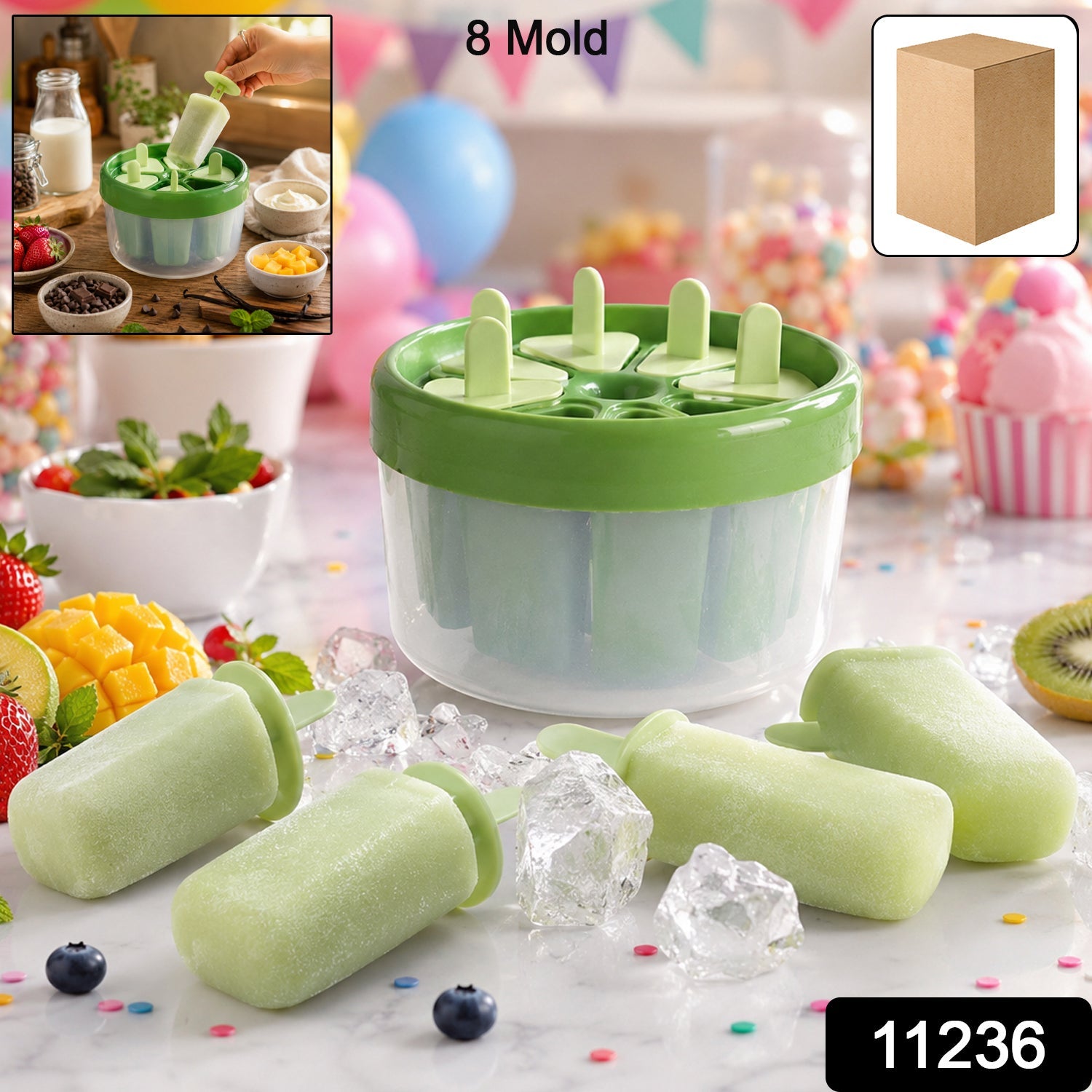 Plastic Ice Candy Popsicle Maker SKU 11236