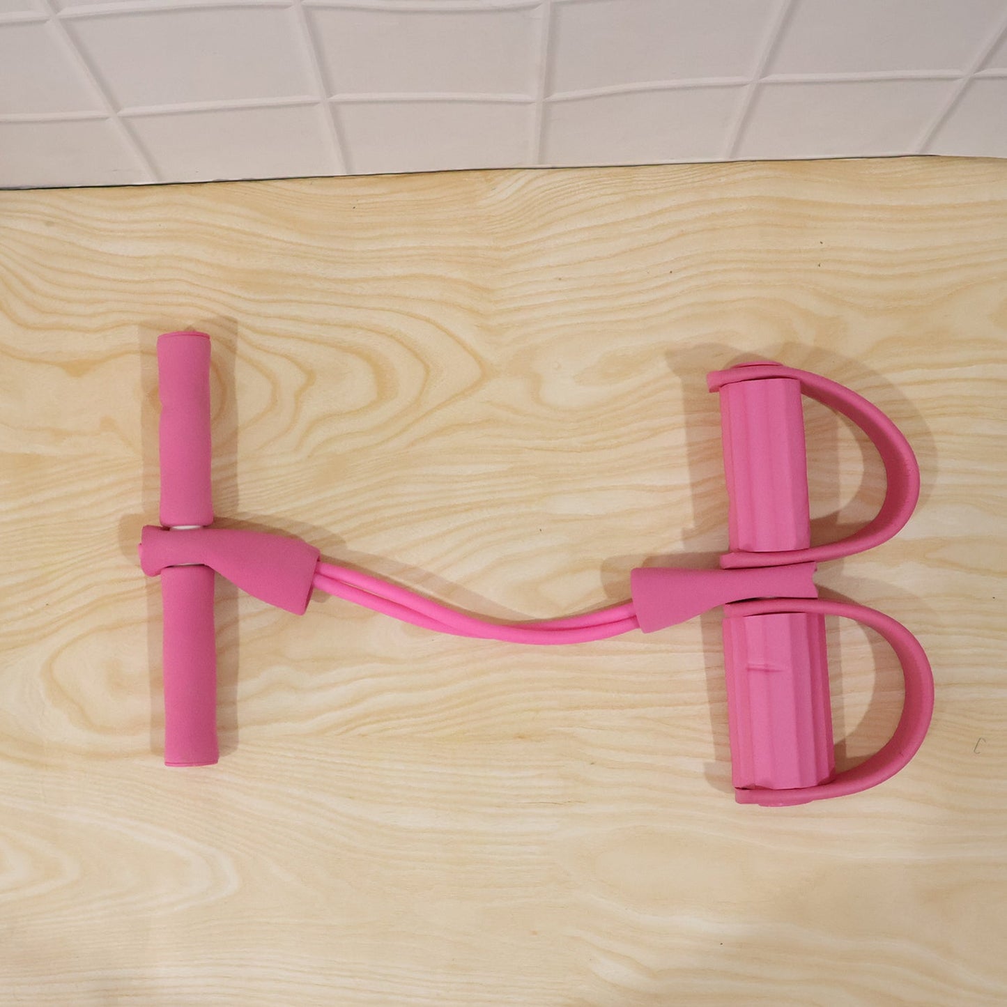 Portable Pull Rope Resistance Exerciser with Foot Pedal Support (1 Pc)