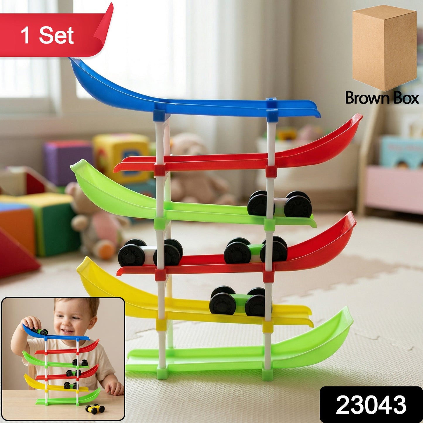 multi level racing track toy