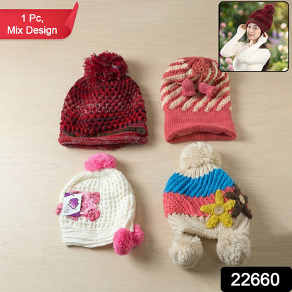 warm knitted cap for winter protection