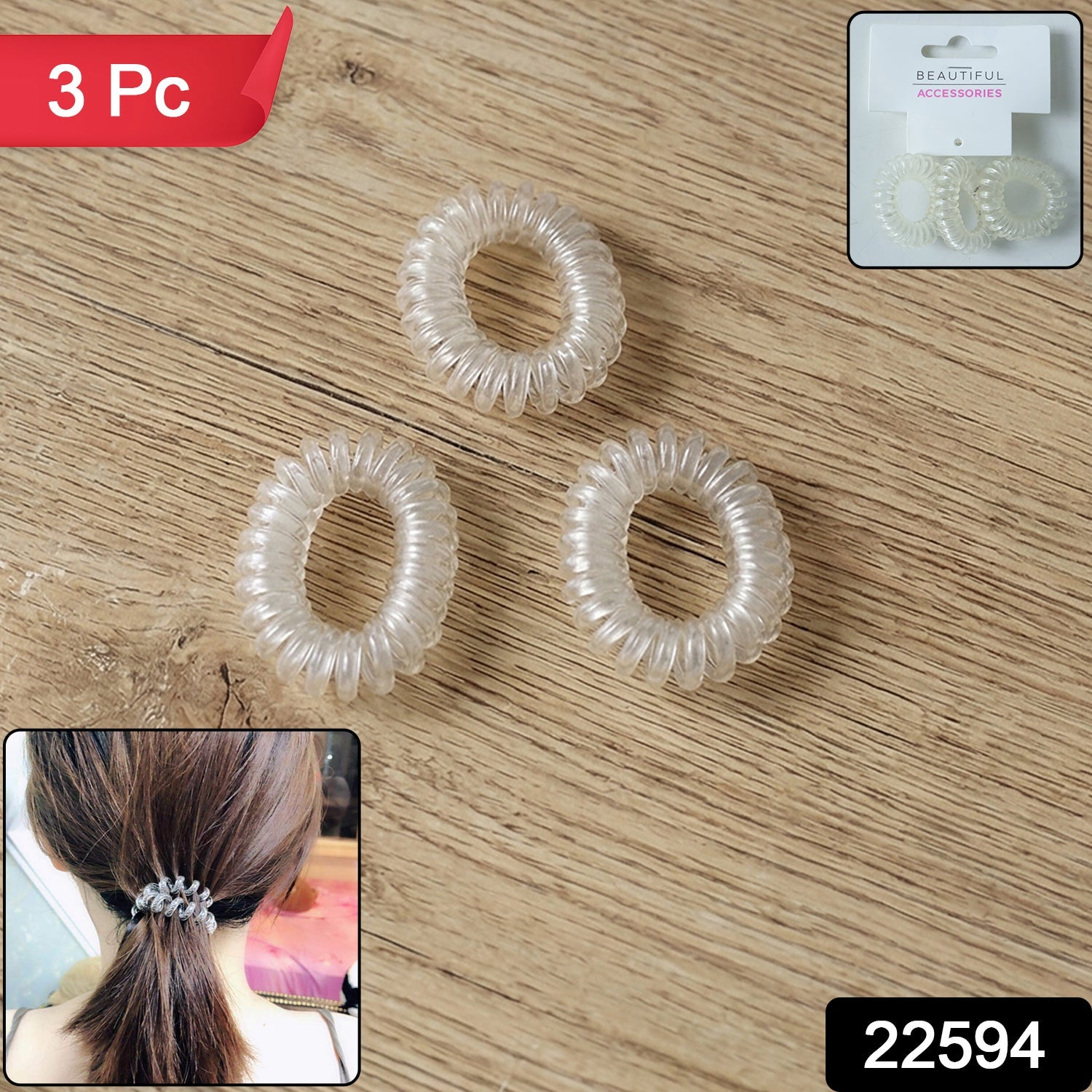 clear coil hair bands