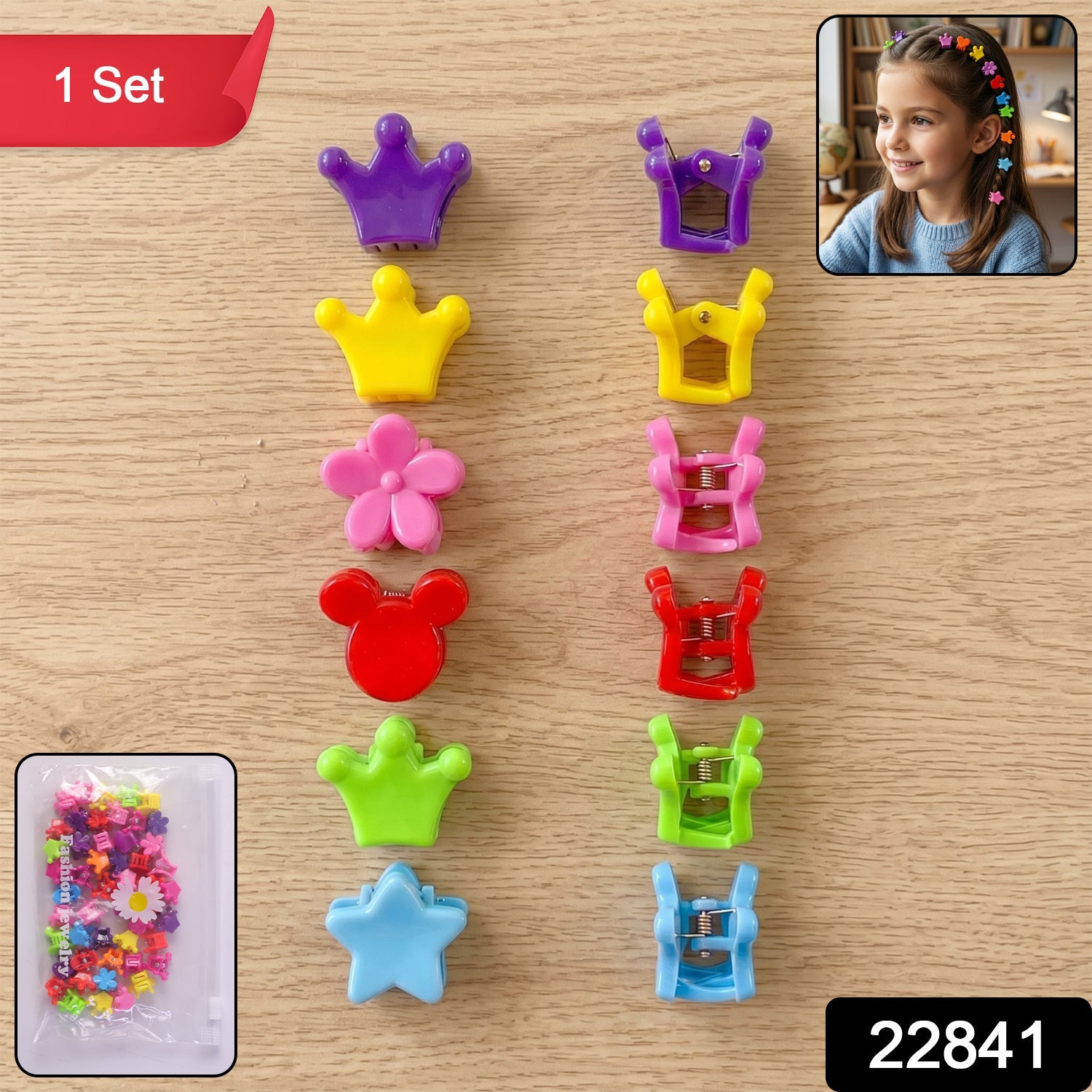 colorful plastic hair clips girls
