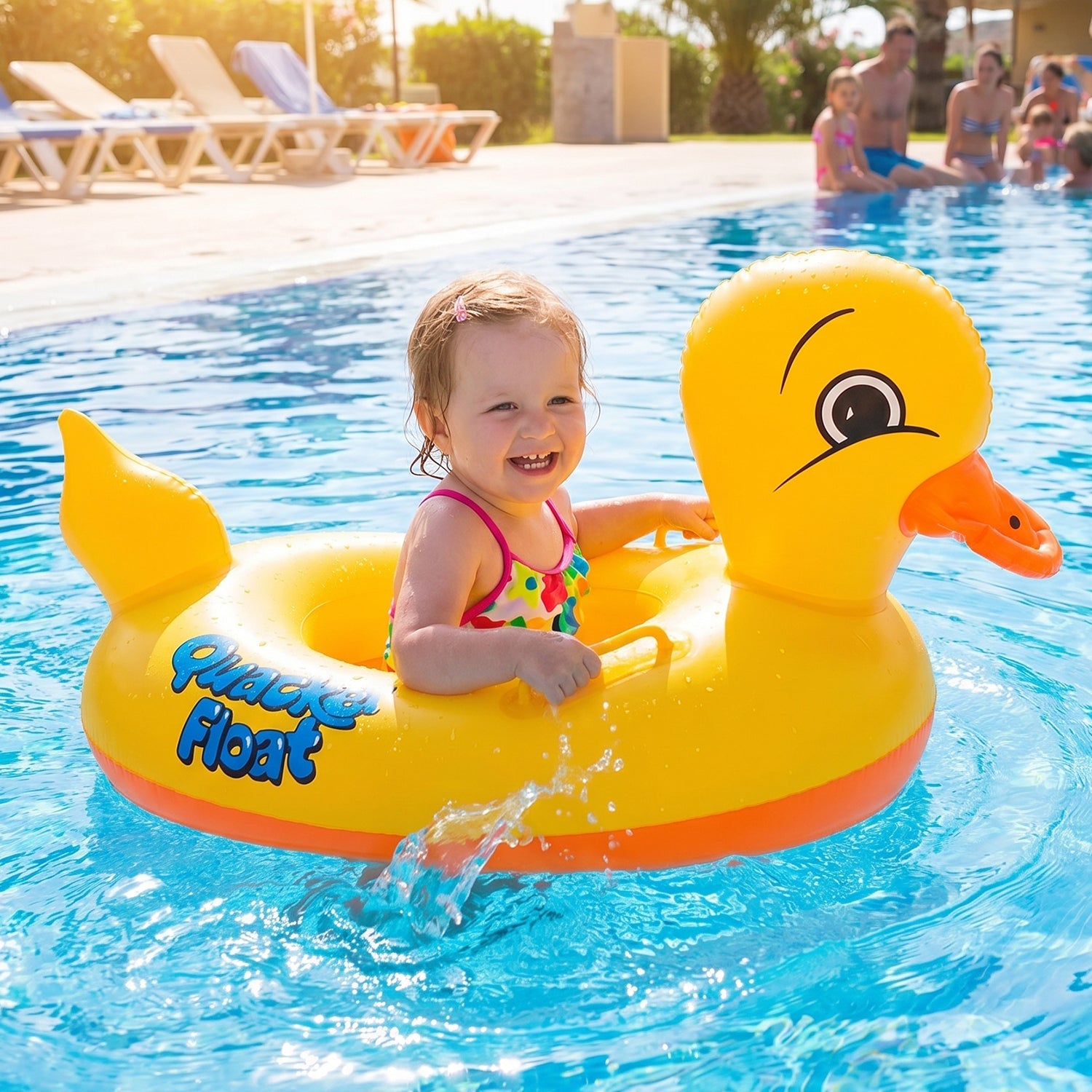 colorful kids swim float