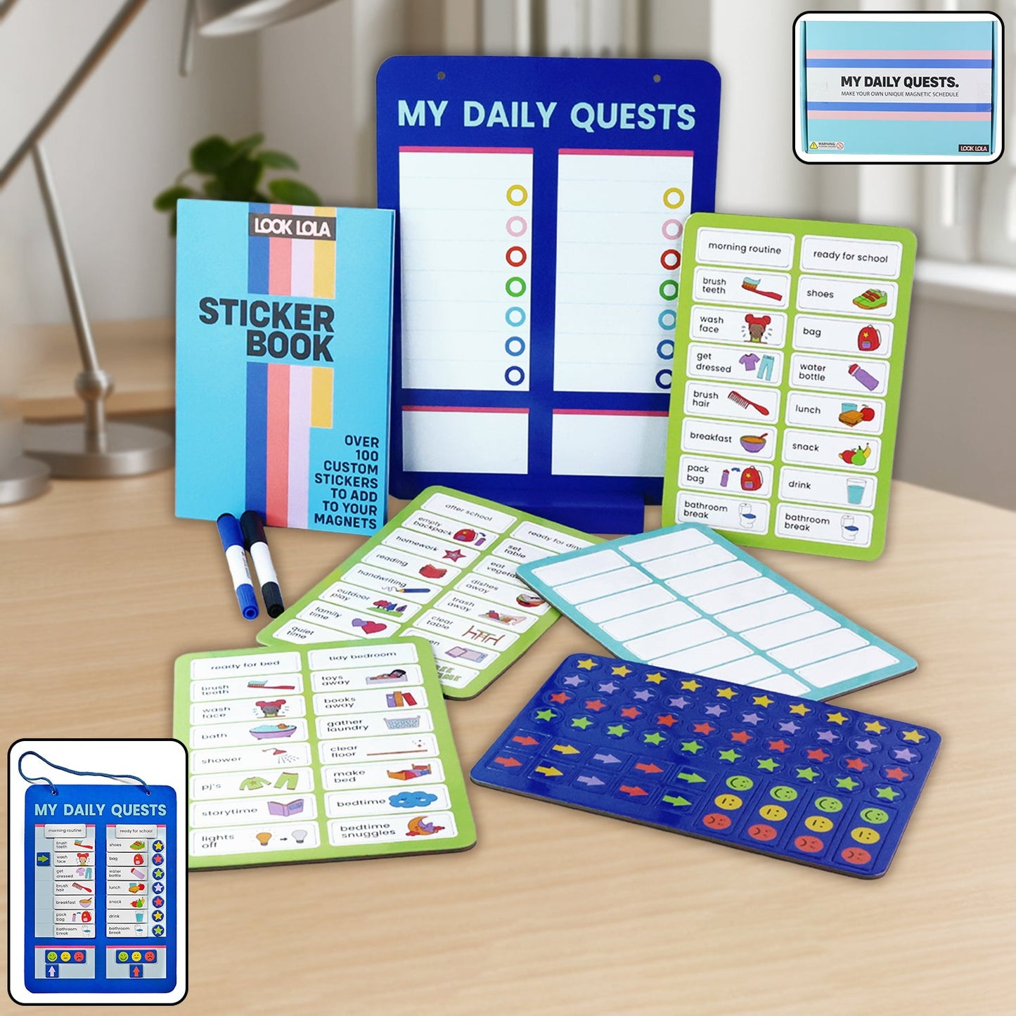 Magnetic board sticker book