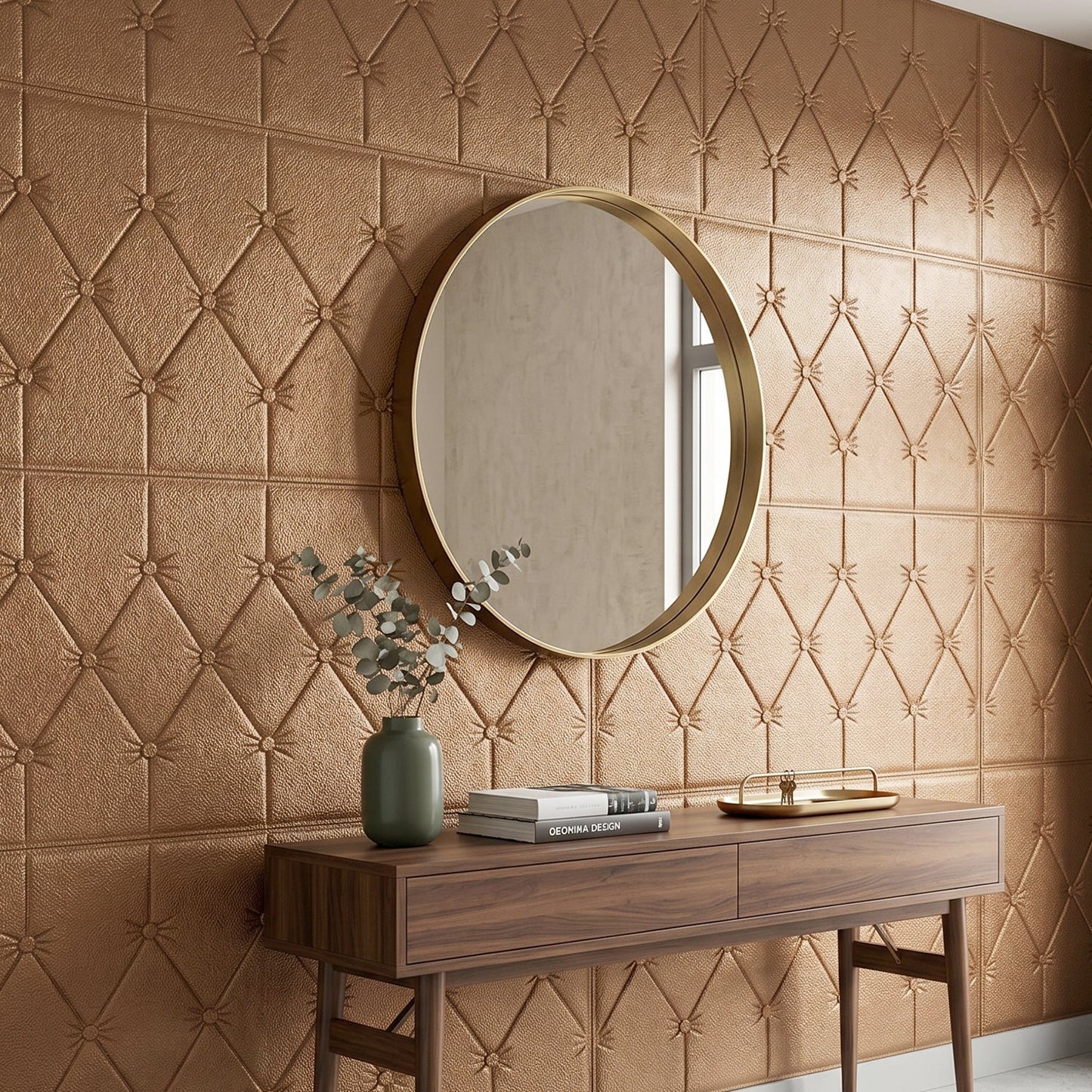 3d foam wall sticker brown design